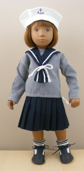 Sasha Doll  Red and White Smock Outfit